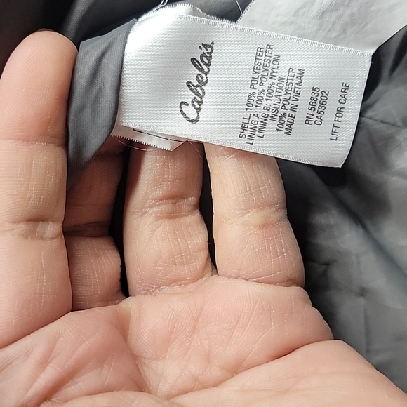 Cabela's Puffer Water Resistant Primaloft Faux Fur Lined Lightweight Size Large - Picture 15 of 15